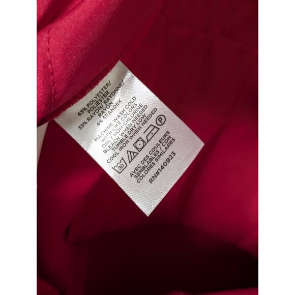 Ann Taylor Loft Women's Size 10 The Devin Slim Cuffed Ankle Pant Fuchsia Pink - Picture 10 of 10